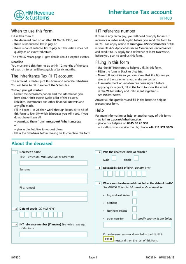 iht400 forms